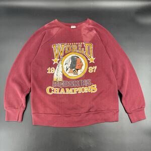 Vintage Washington Redskins NFL World Champions 1987 Champion Tag Sweater Size L